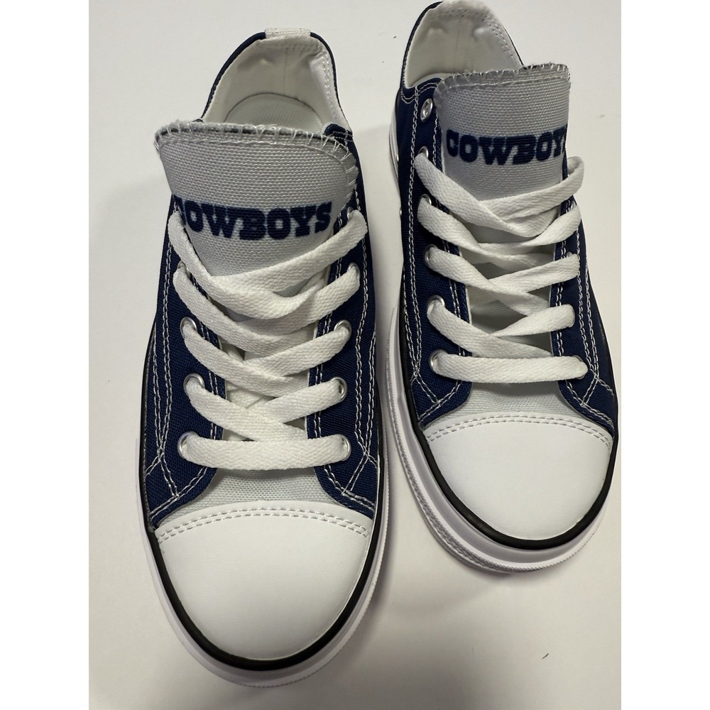 Dallas Cowboys Low Top Canvas Shoes W/ Cowboys And Star Women's Size 7.5 EU38